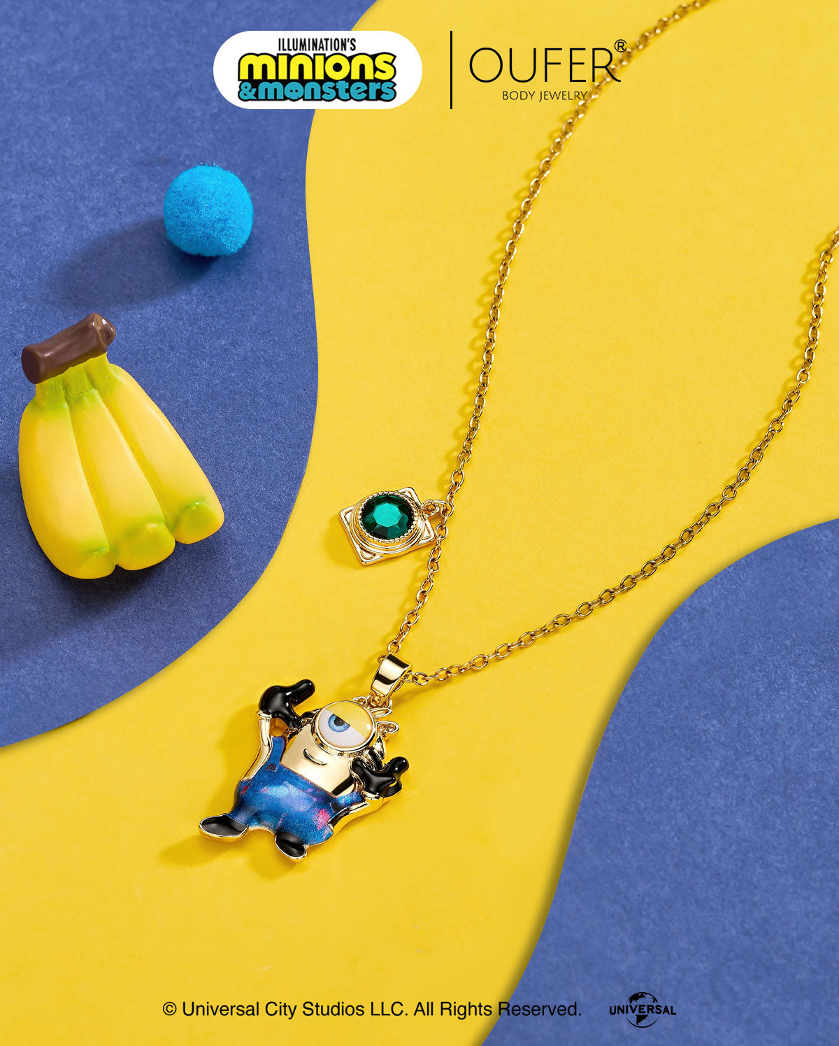 MINIONS × OUFER James Cute Pendant Necklace