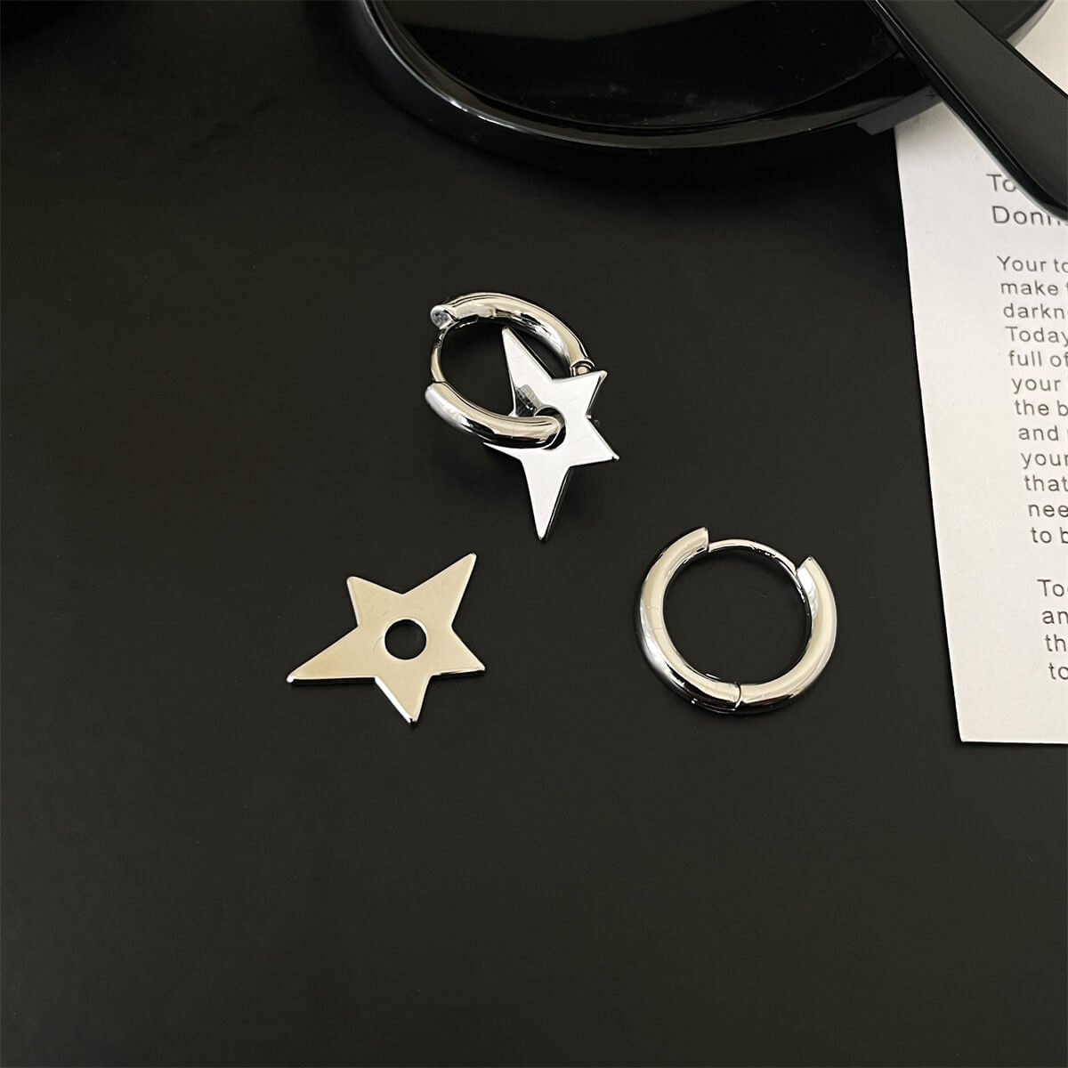 2PCS Irregular Star Hoop Earrings