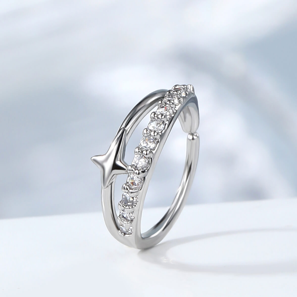 double unique nose ring