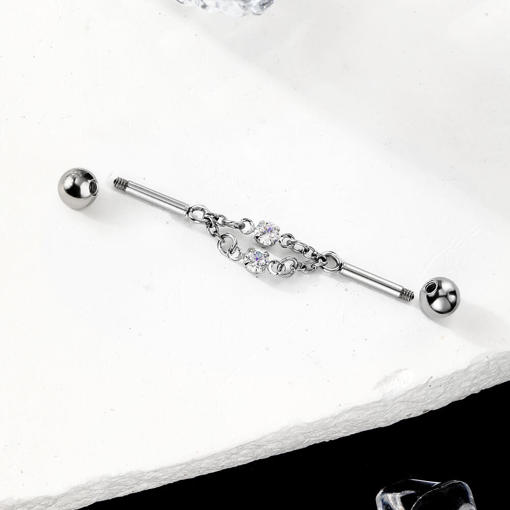 Double Chained Industrial Barbell