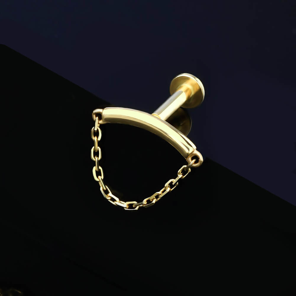 14k gold chain cartilage earrings