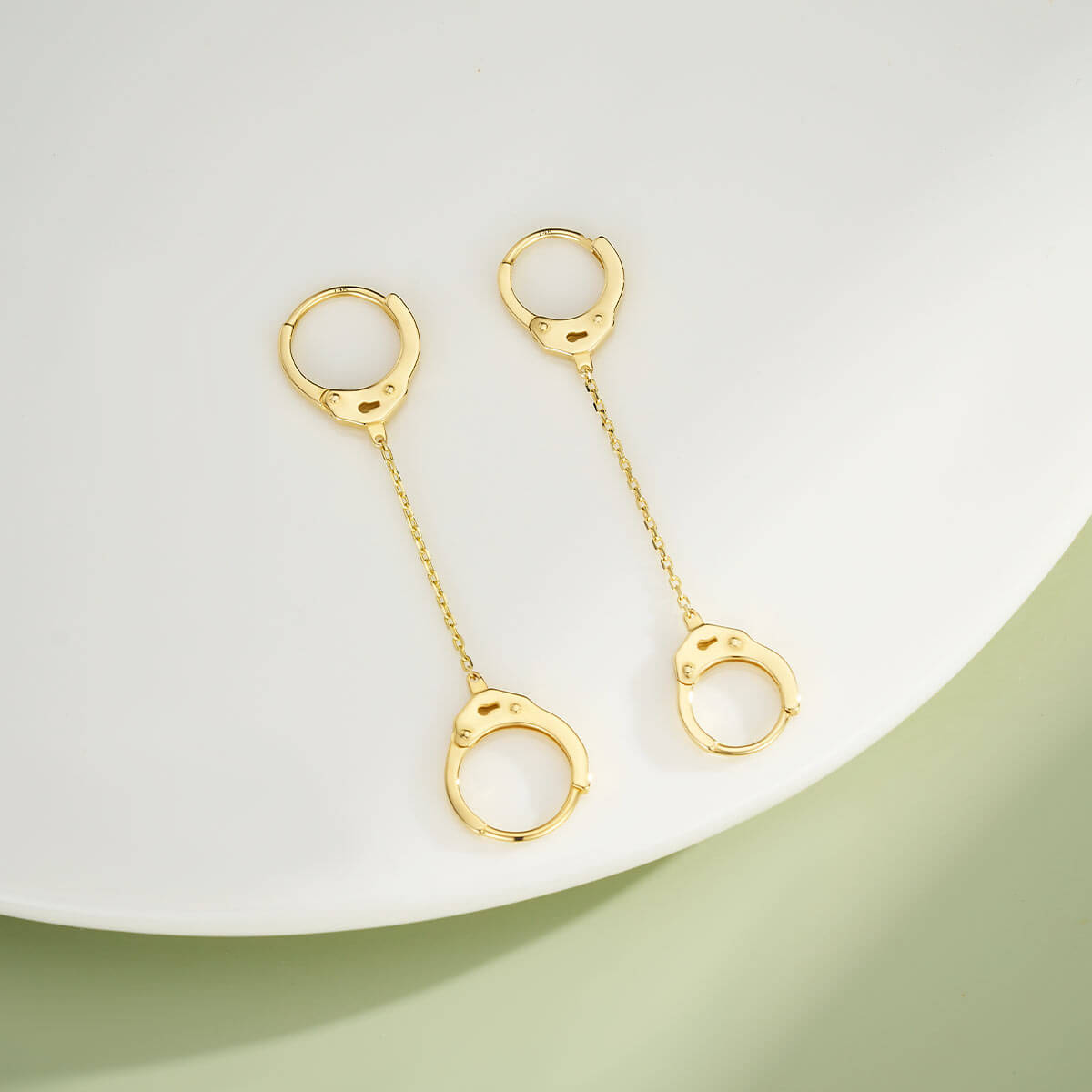 14K Gold Handcuffs Cartilage Earring