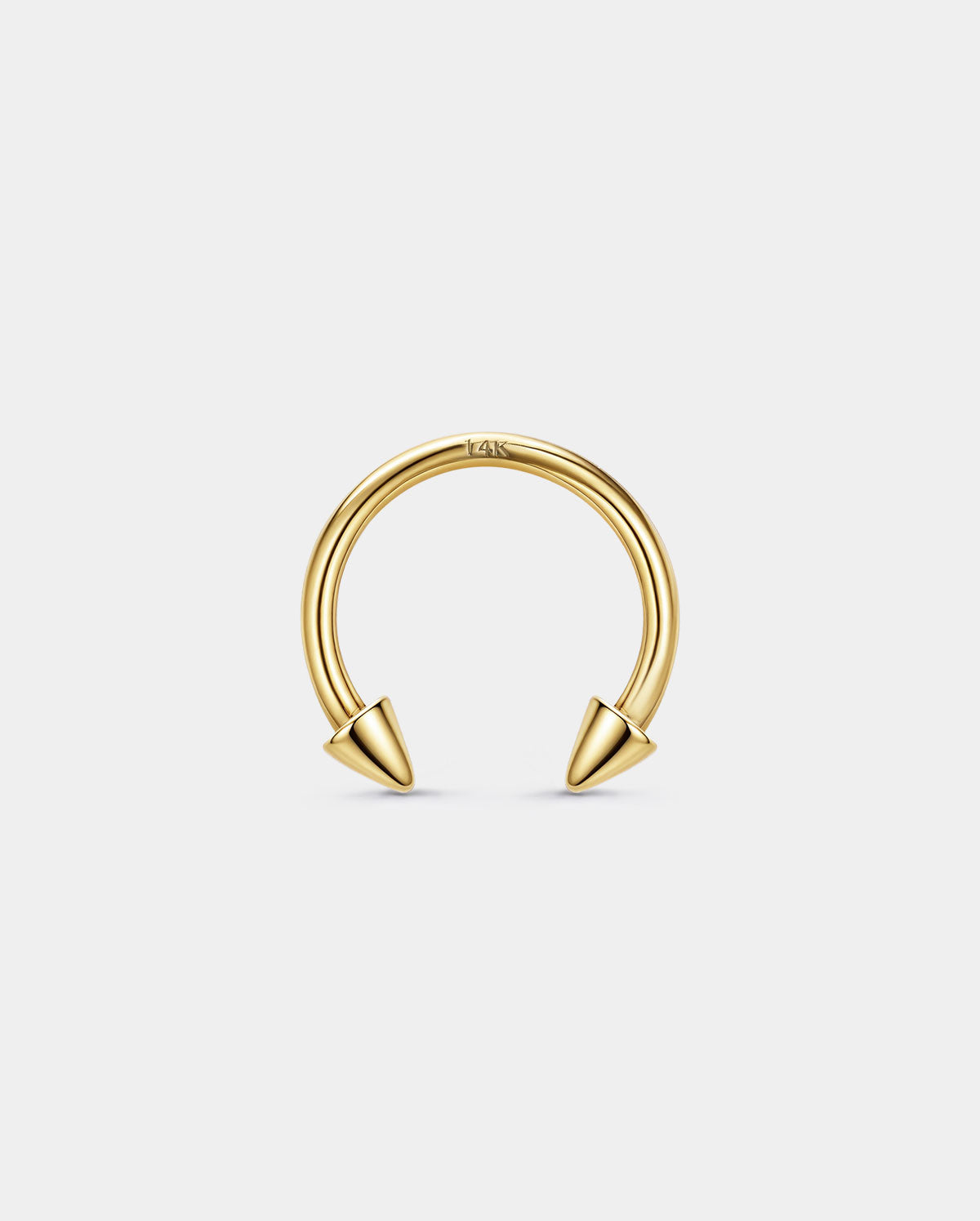 14k solid gold horseshoe septum ring