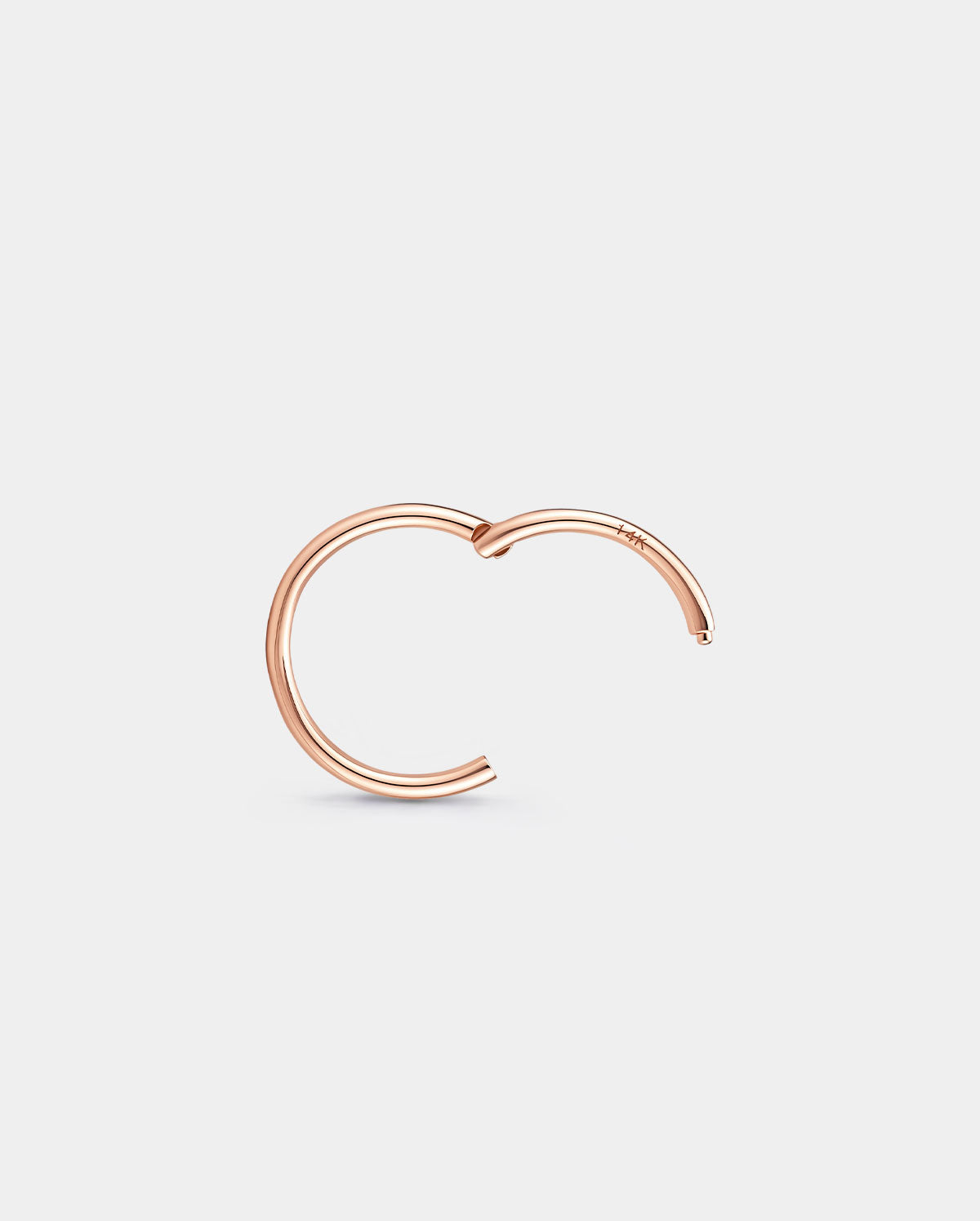 14K oro 20G doble fila CZ nariz aro anillo
