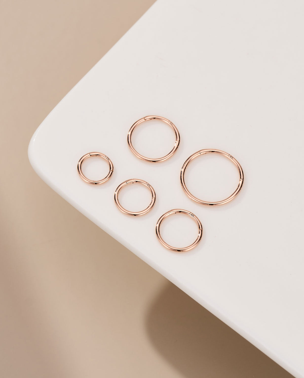 14K oro 20G doble fila CZ nariz aro anillo