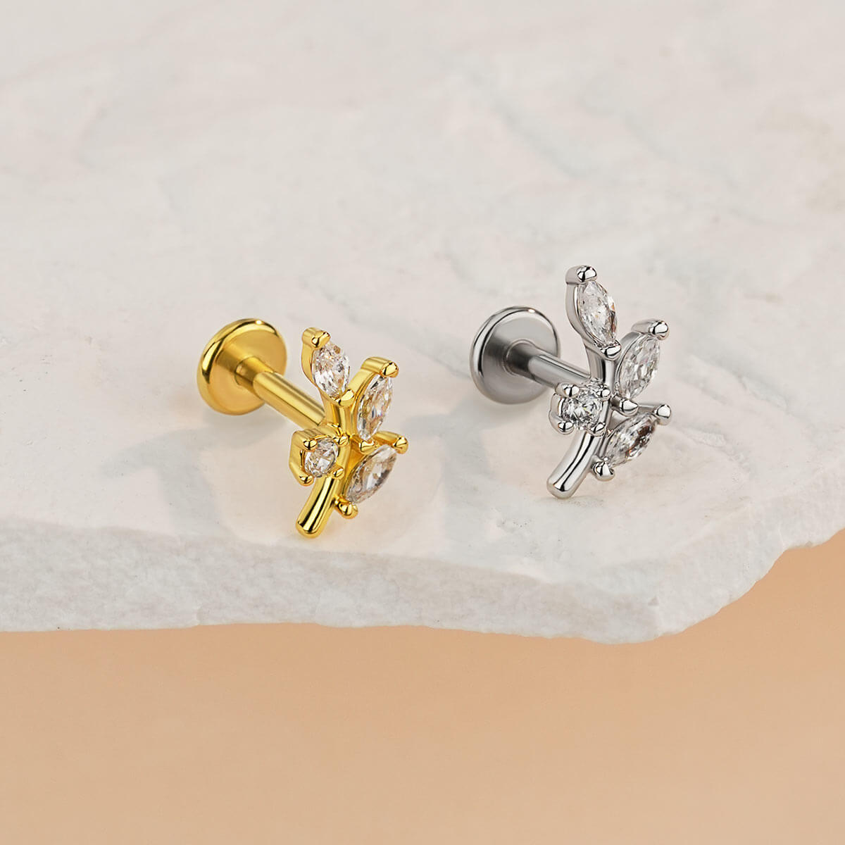 oufer leave helix stud