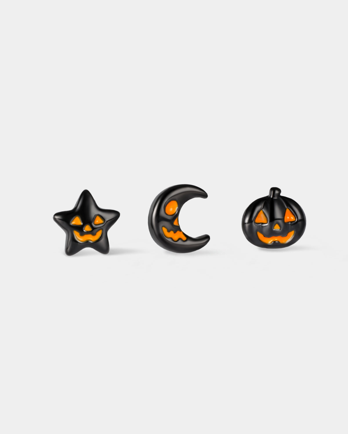 3PCS Star Moon Pumpkin Internally Threaded Helix Stud