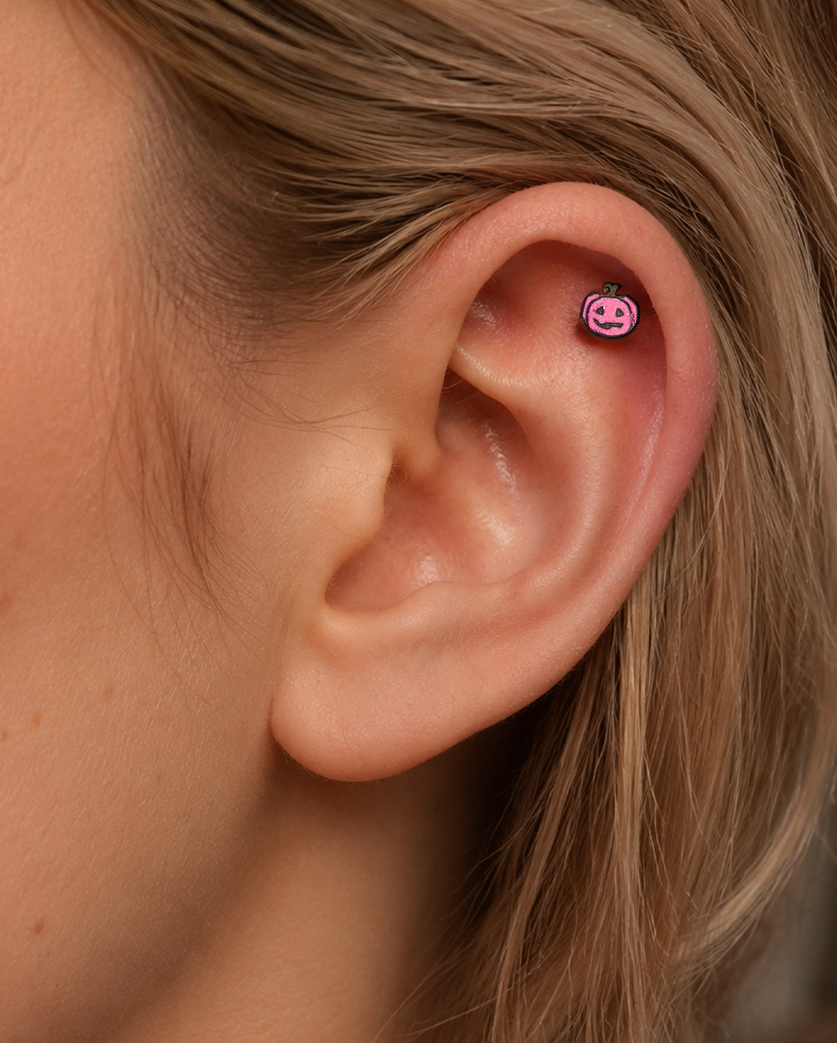 16G ataúd negro labio anillo 8mm labio Stud