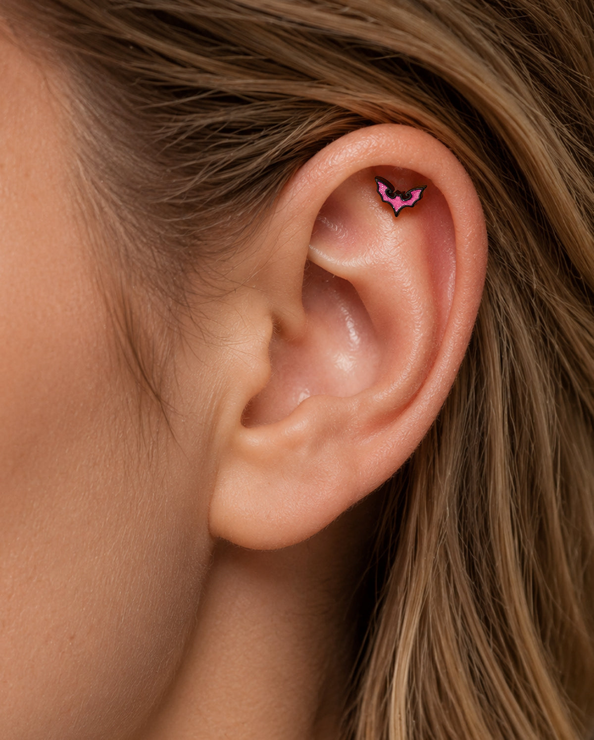 16G ataúd negro labio anillo 8mm labio Stud