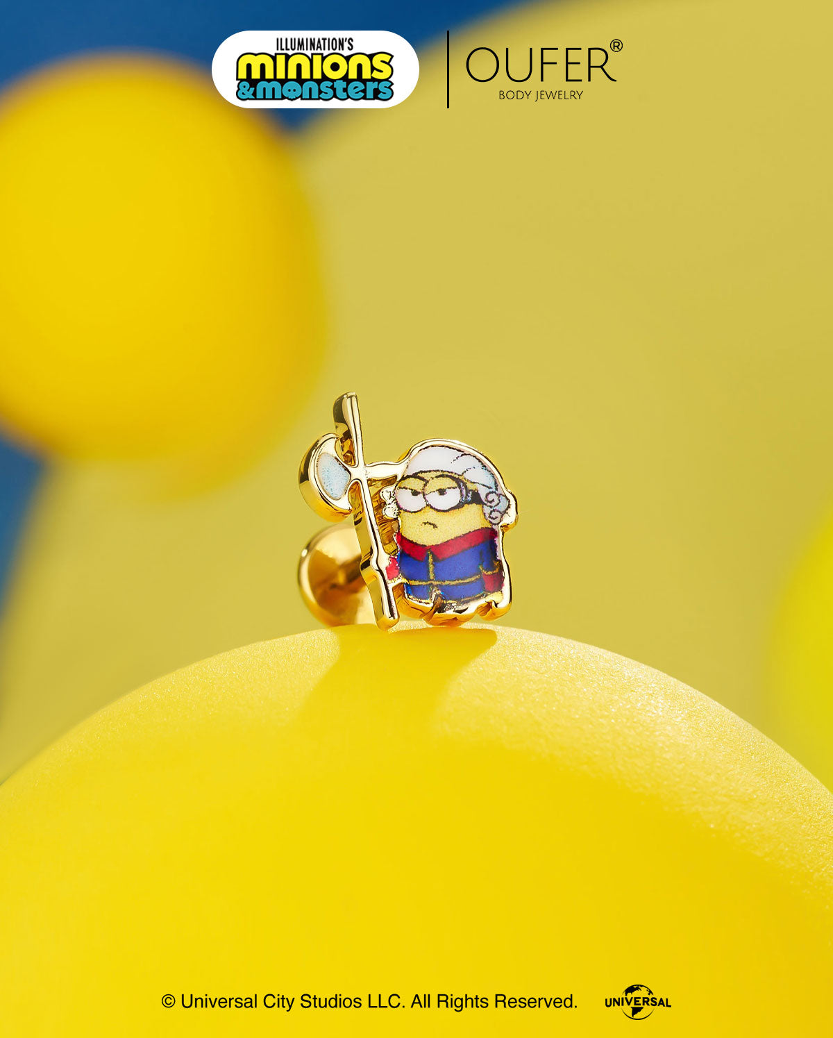 MINIONS × OUFER James & Henry & Ed Cartilage Stud Set