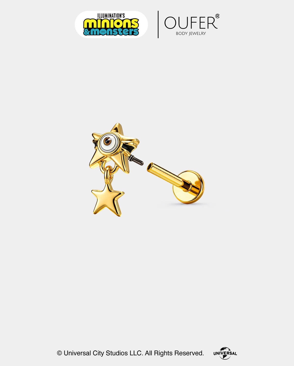MINIONS × OUFER Star Dangle Helix Stud