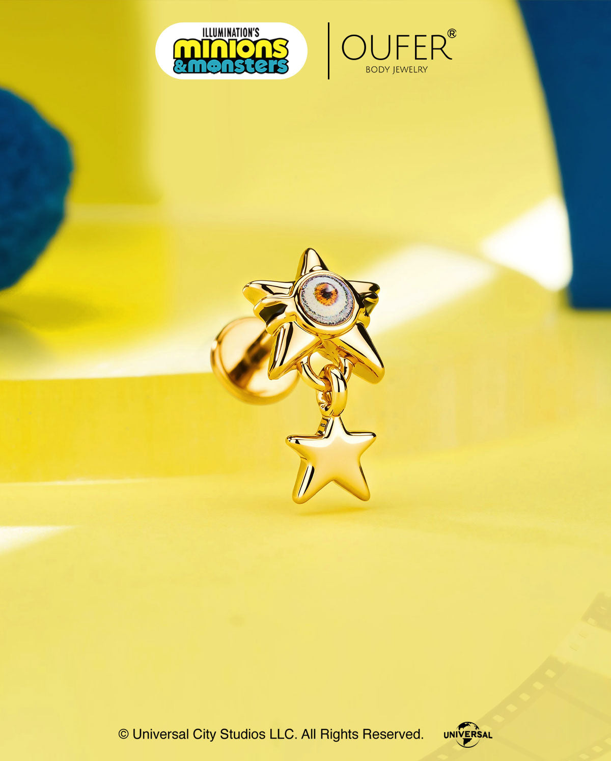 MINIONS × OUFER Star Dangle Helix Stud