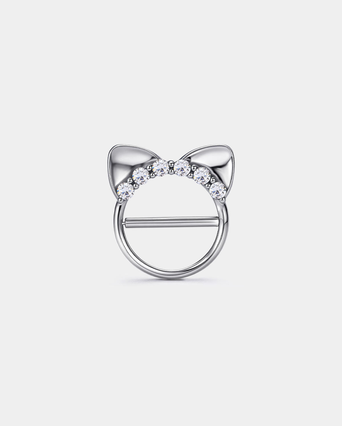 cat ear clicker nipple ring