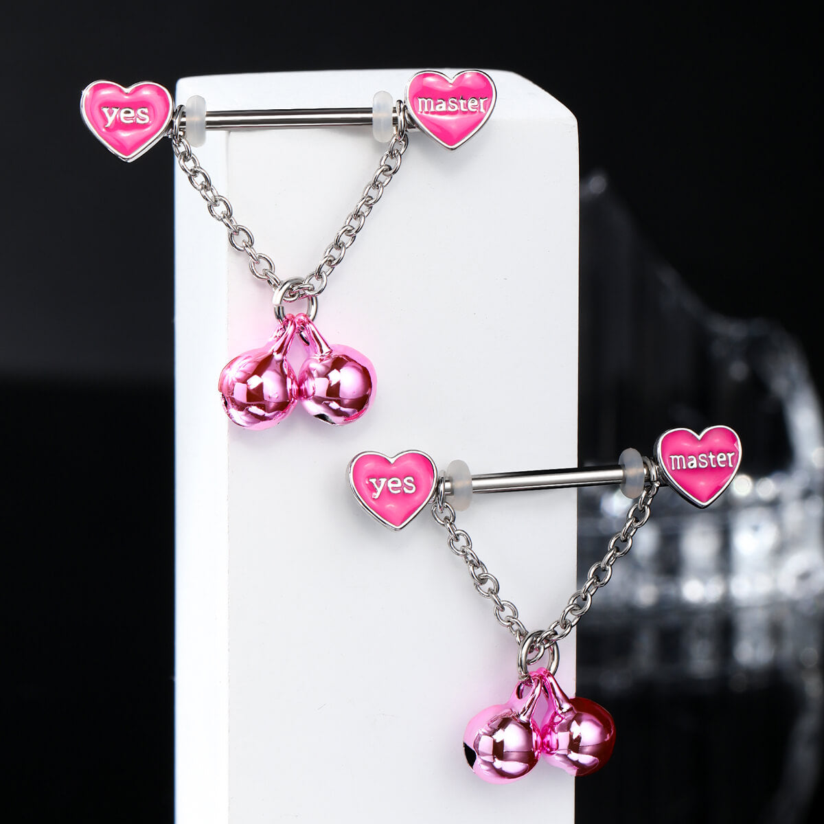 4PCS Flirting Words Nipple Piercing Ring