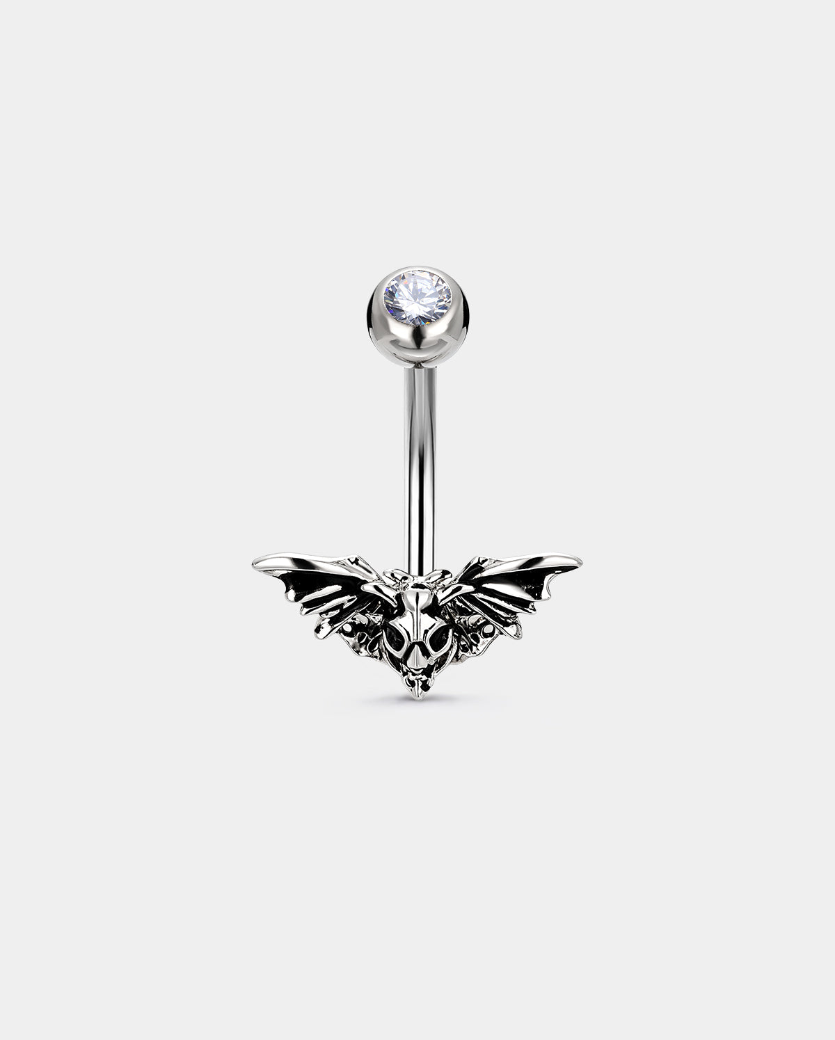 Halloween Skull Moth Belly Ring