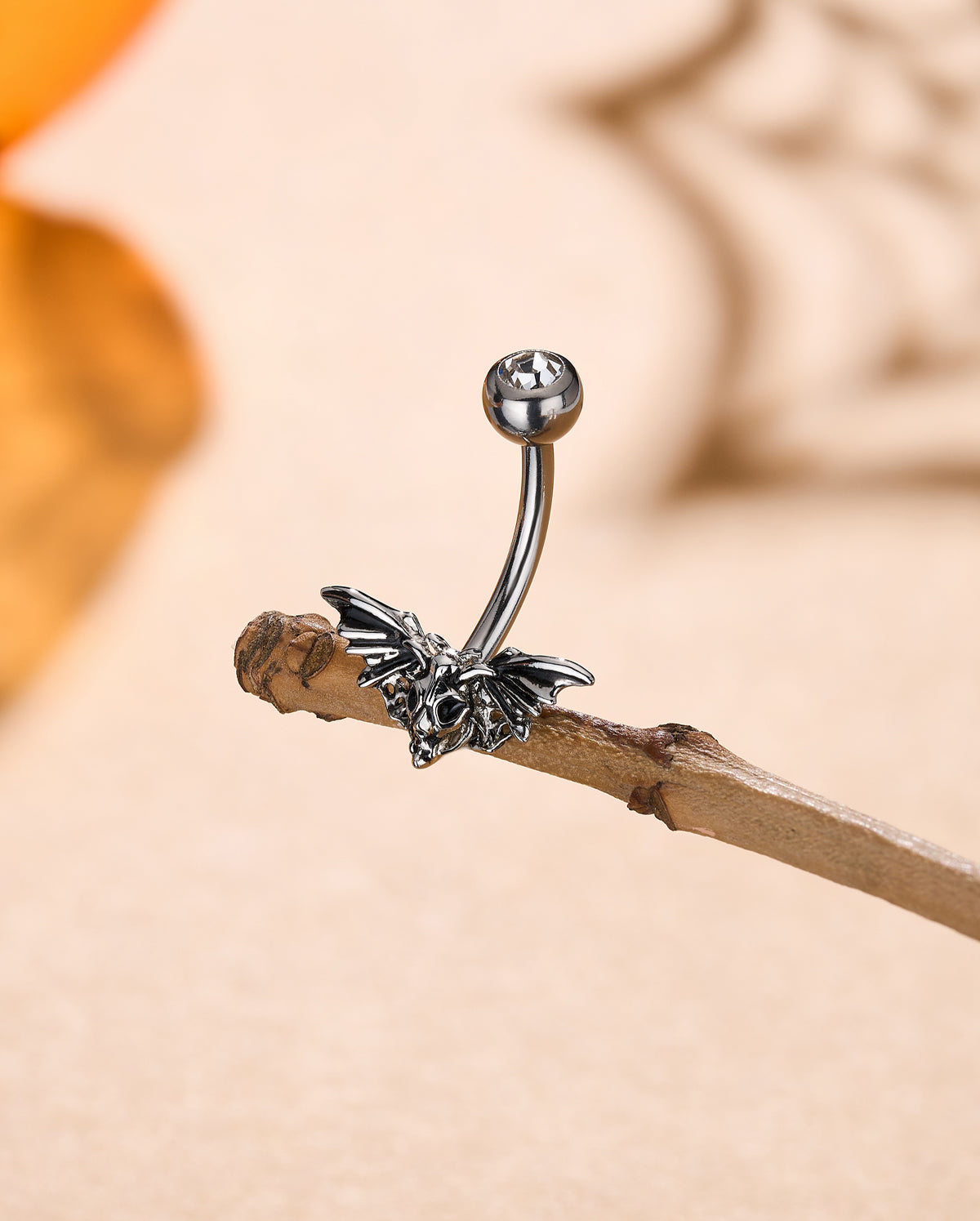 OUFER Skull Moth Belly Ring