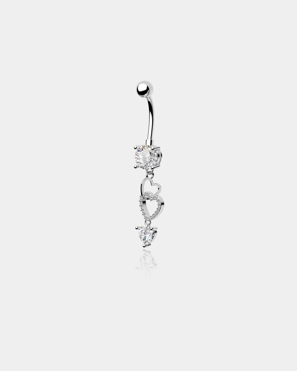 heart belly button ring