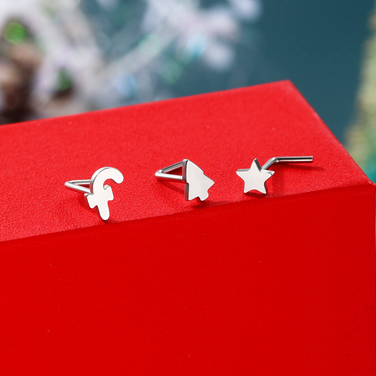 oufer christmas nose stud