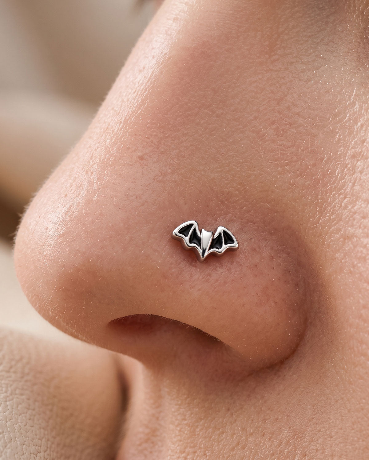 3PCS Pumpkin Bat Ghost L-Shaped Nose Stud Set