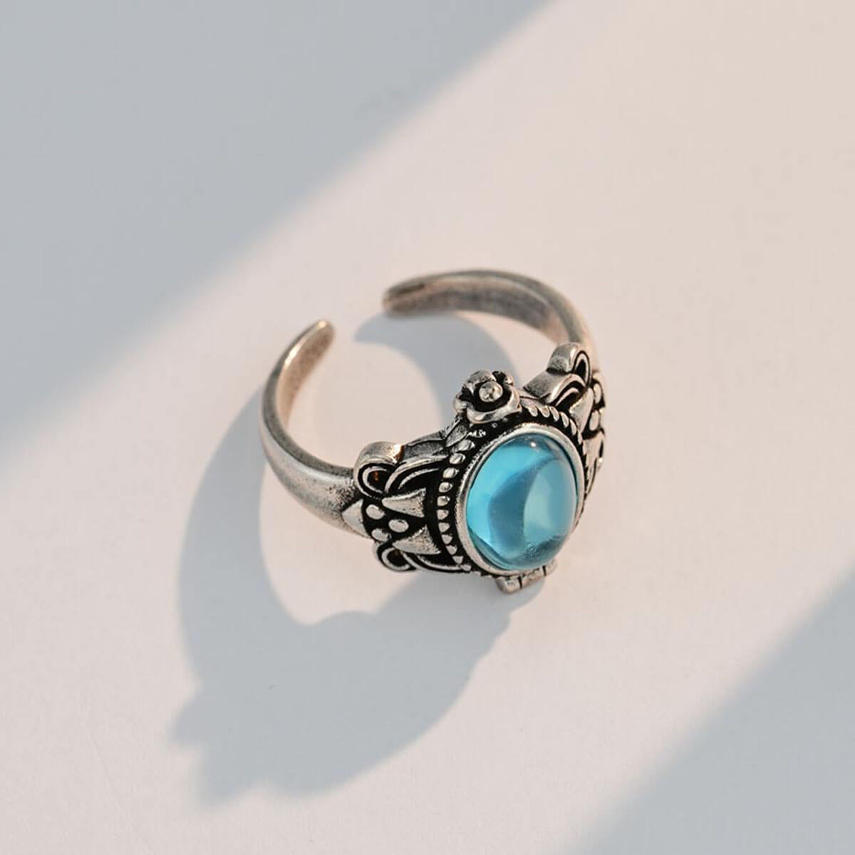 blue vintage ring