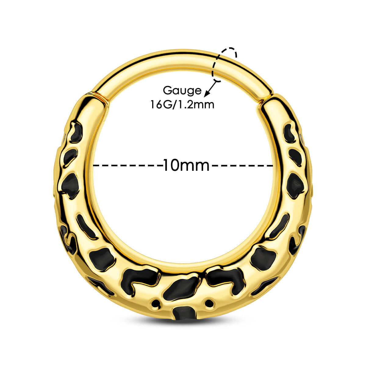10mm leopard print septum ring