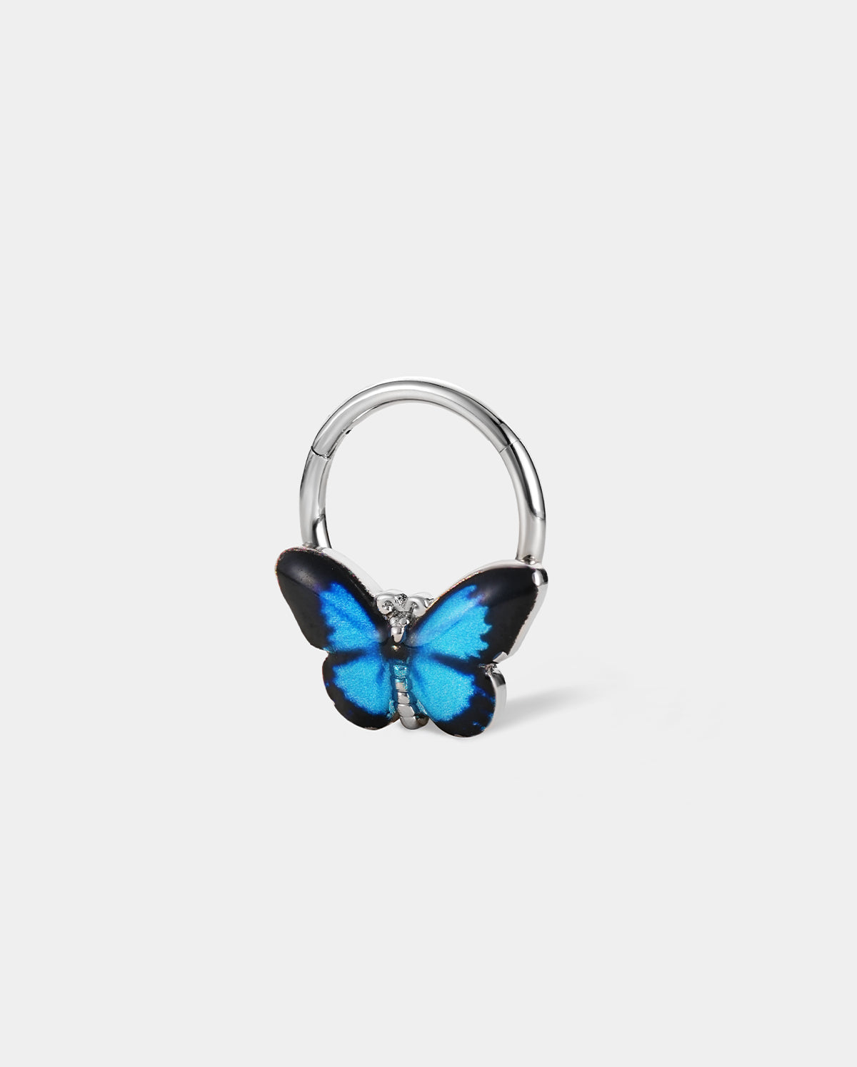 blue butterfly daith ring