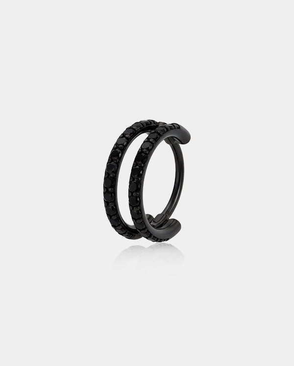 20G Double Row CZ Hoop Nose Ring
