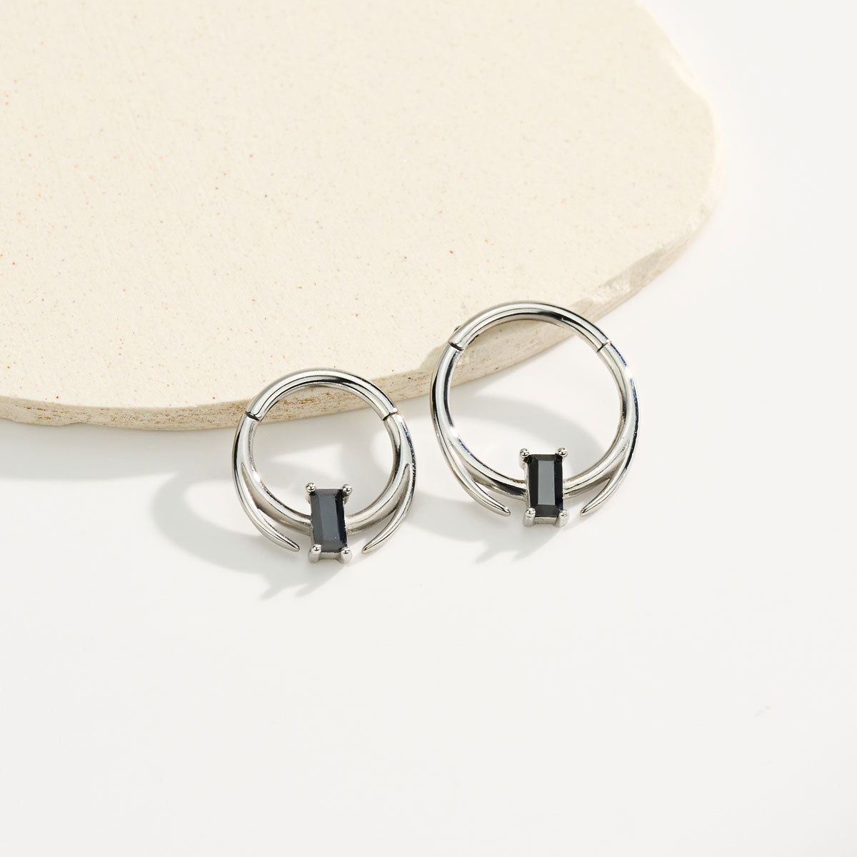 316l black square septum ring