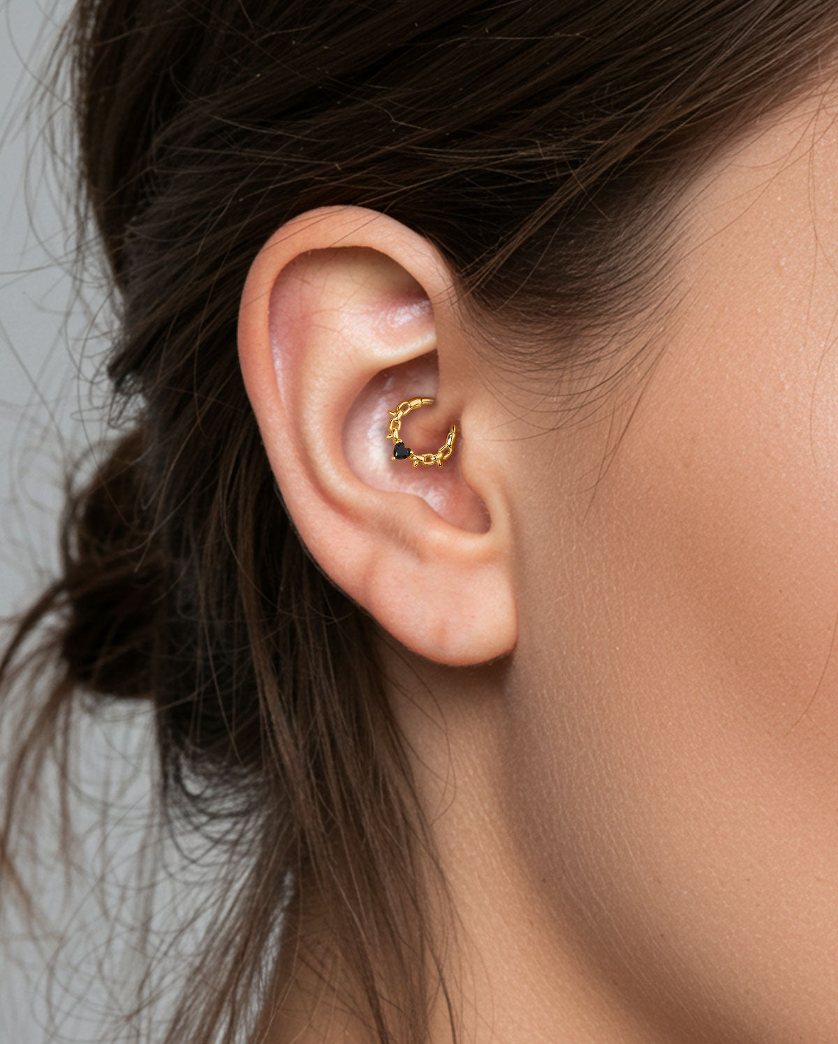 chain spike daith ring