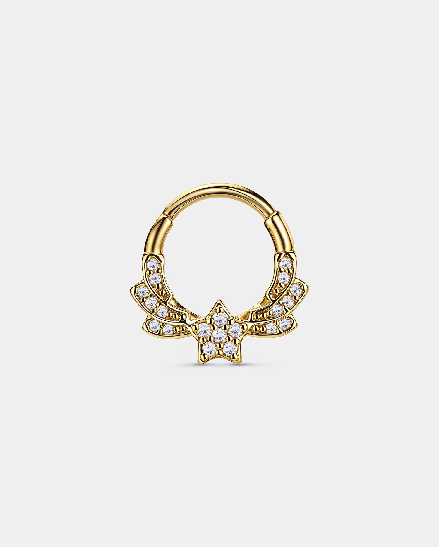CZ Star Double-Wing Segment Septum Ring