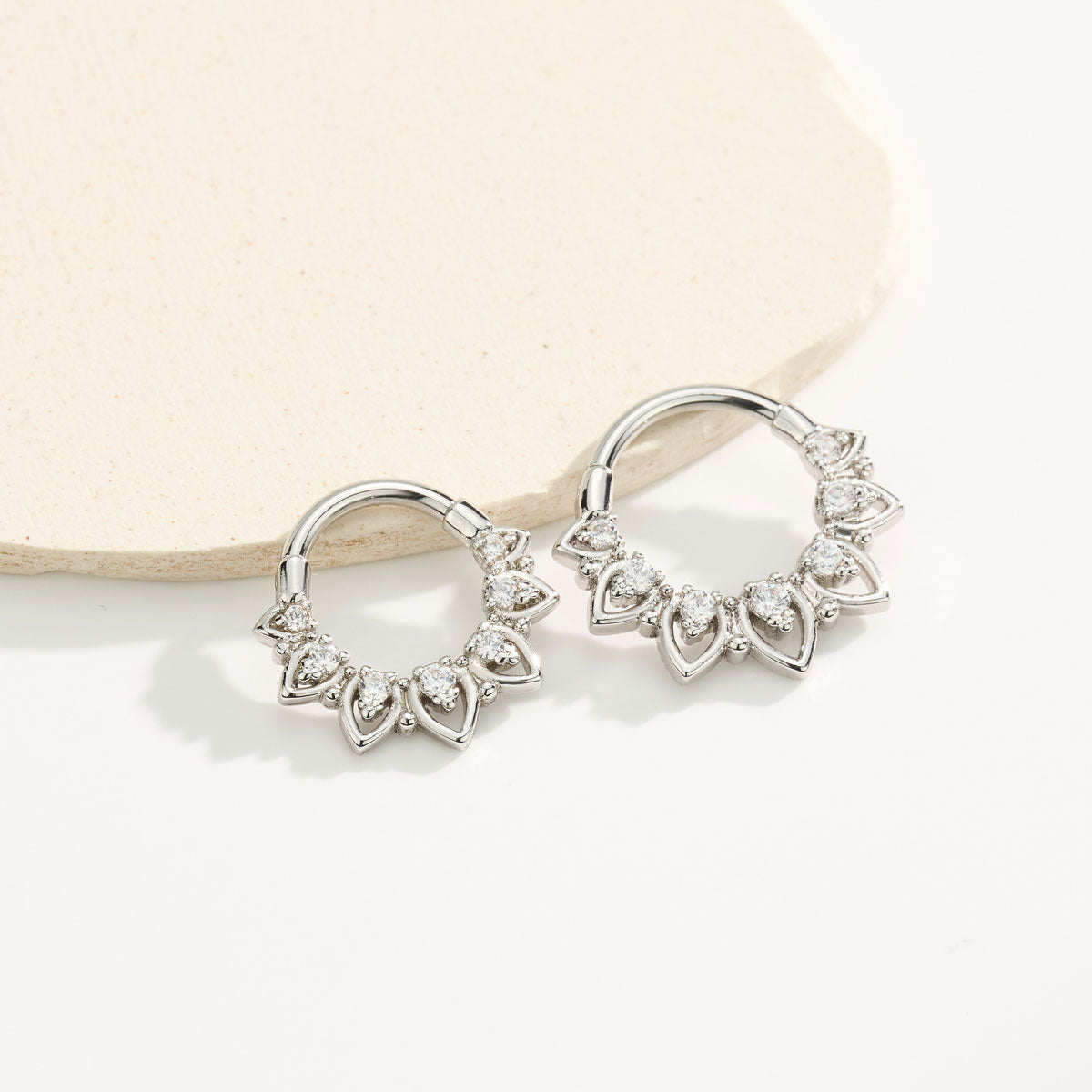 Petal CZ Segment Septum Ring