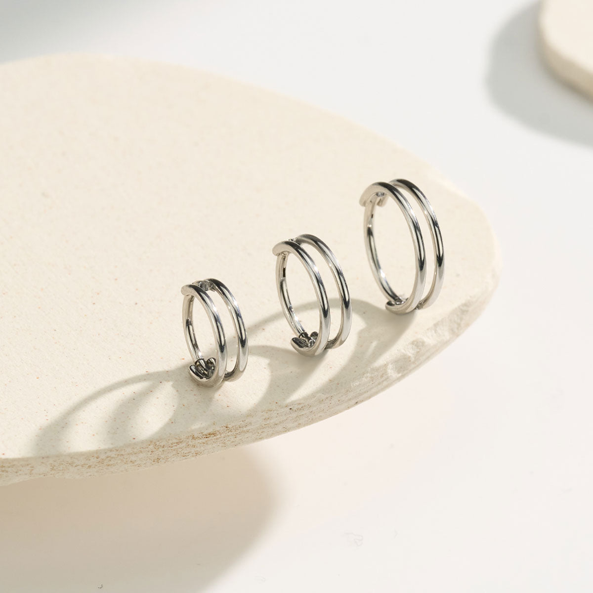 Parallel Double Hoop Nose Ring