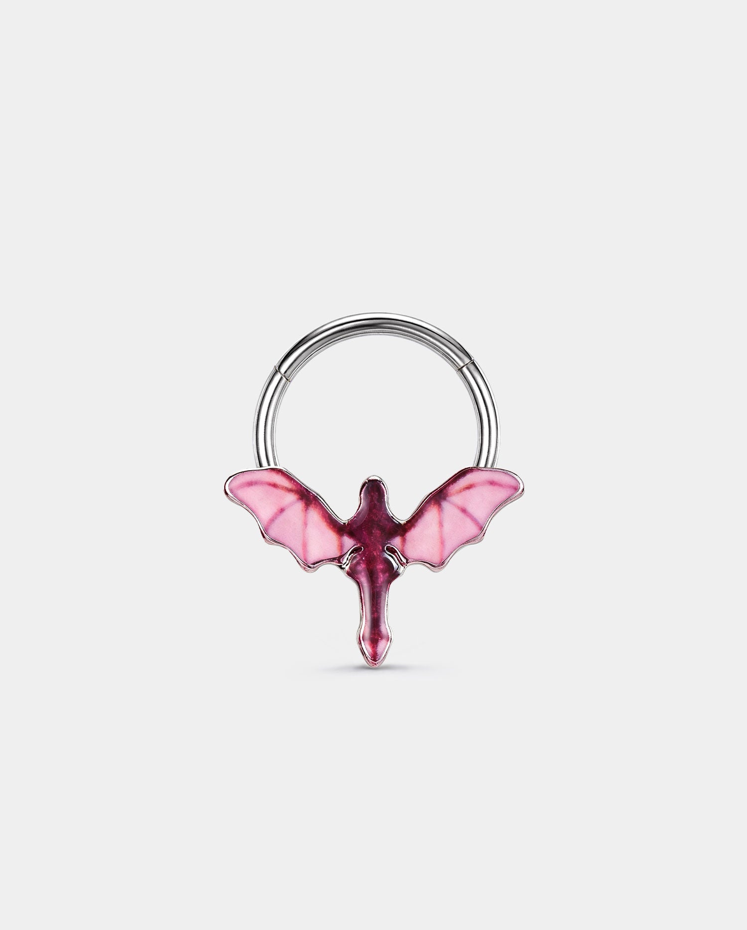 Pink Pterodactyl Hinged Segment Septum Ring