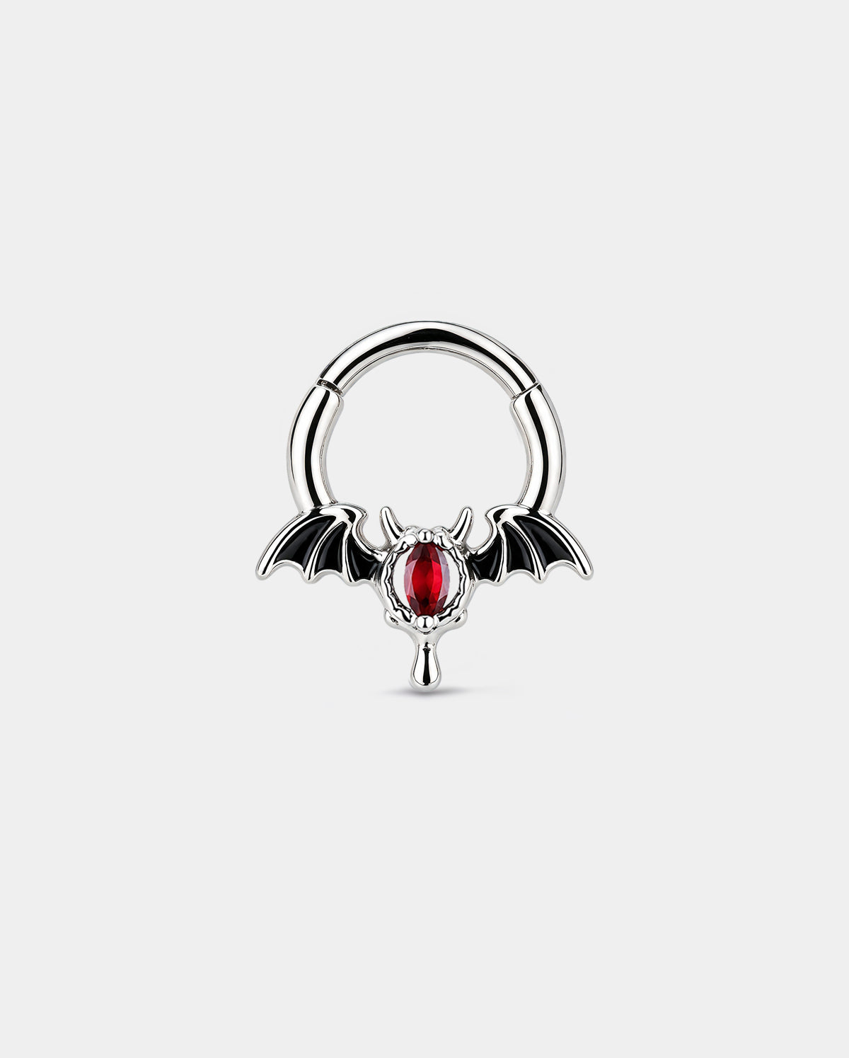 oufer bat wing devil eye septum ring