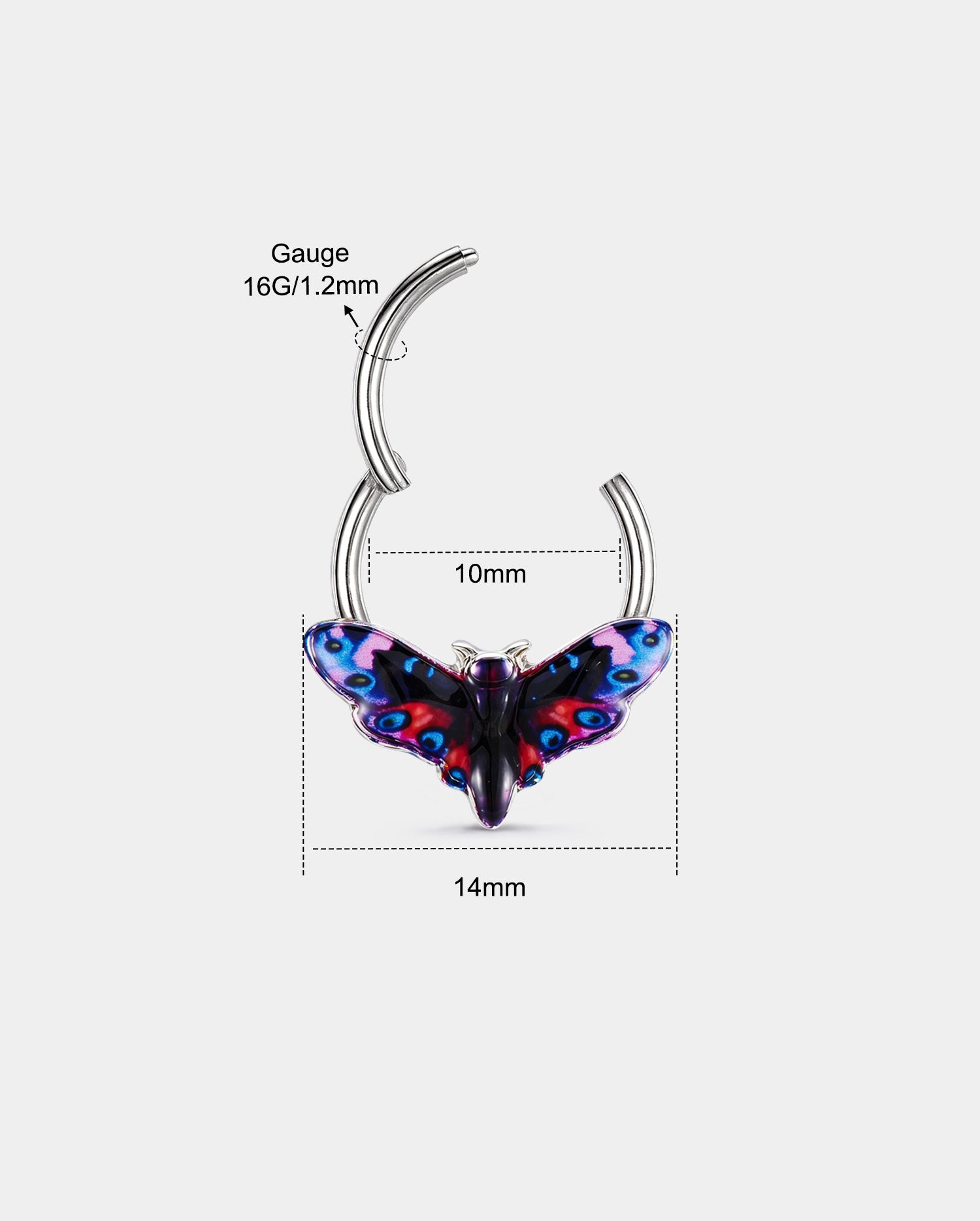 Gradient Moth Segment Septum Ring