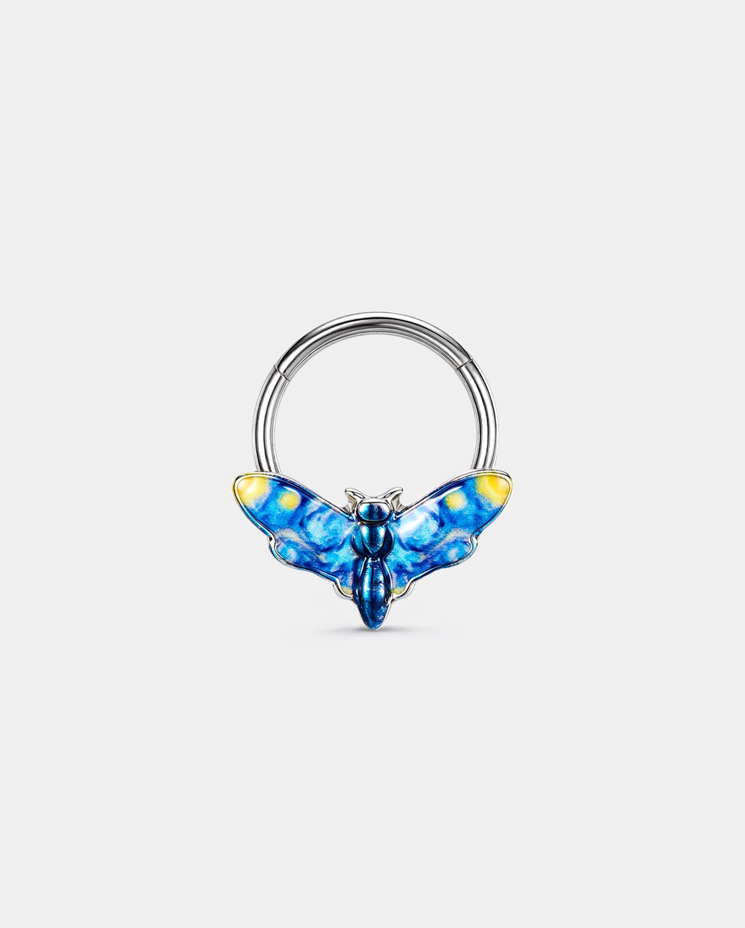 Starry Night Moth septum ring