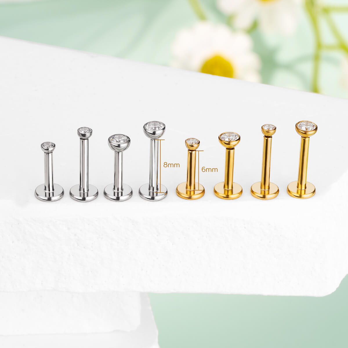 bezel setting stud