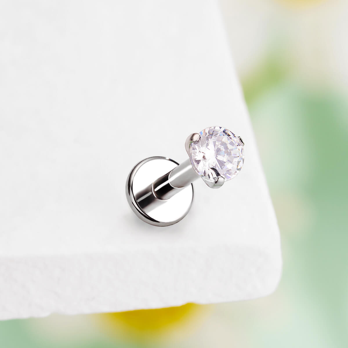 CZ labret stud