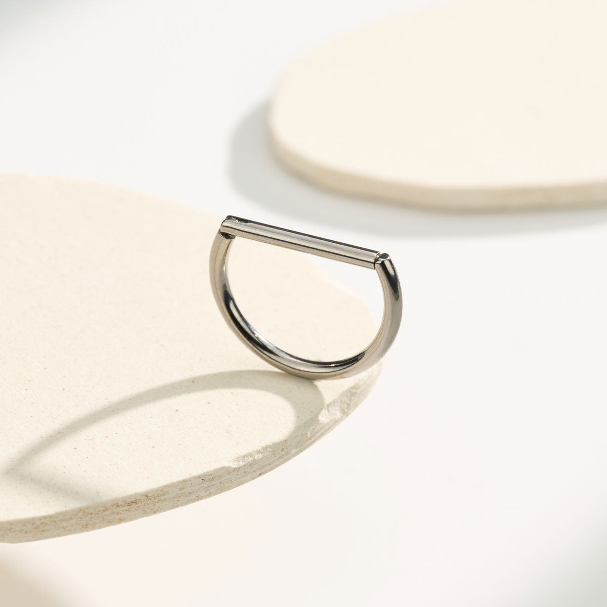 2PCS Half-Round Titanium Nipple Clicker