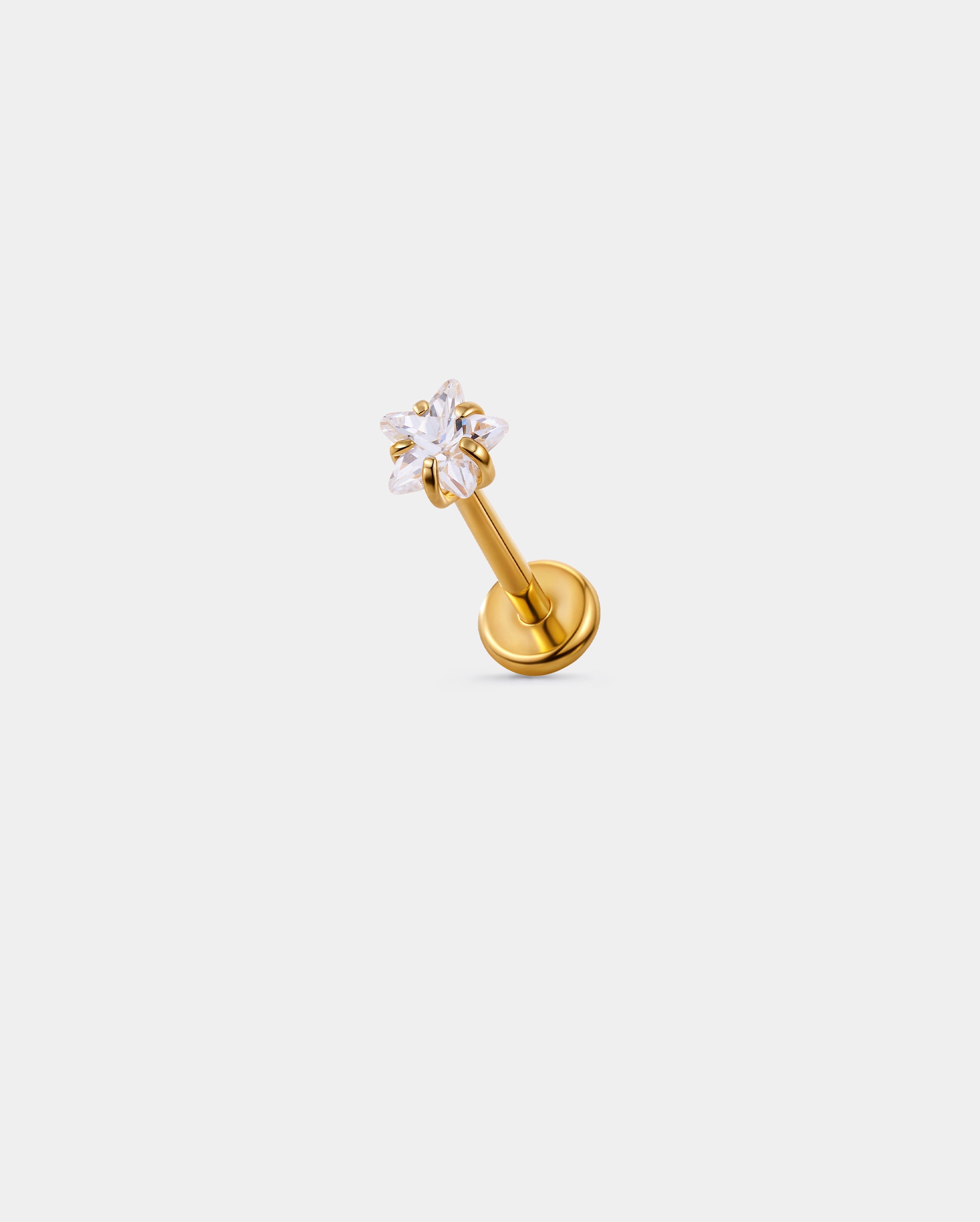 Star CZ Titanium Threadless Nose Stud