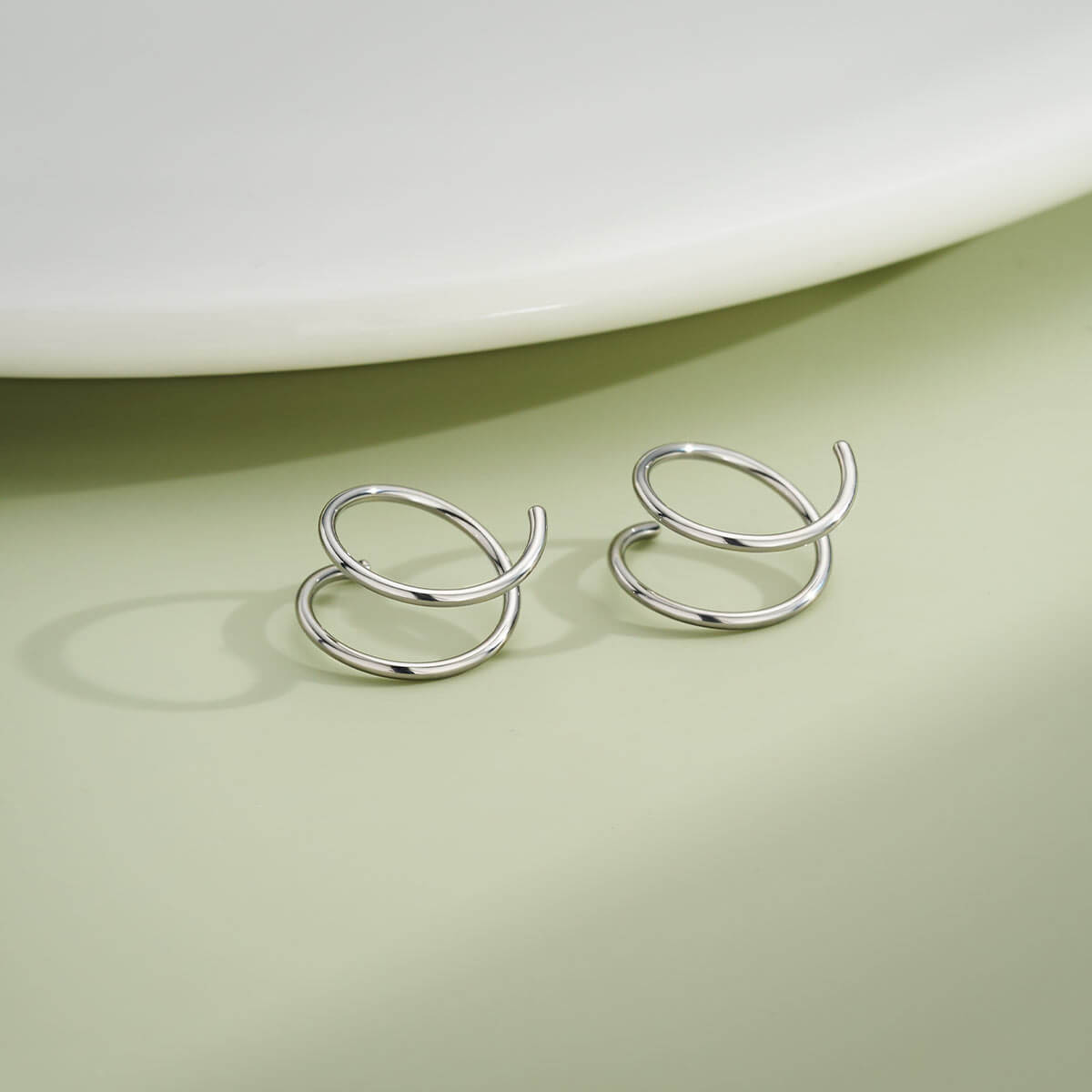 2PCS Titanium Spiral Nose Rings