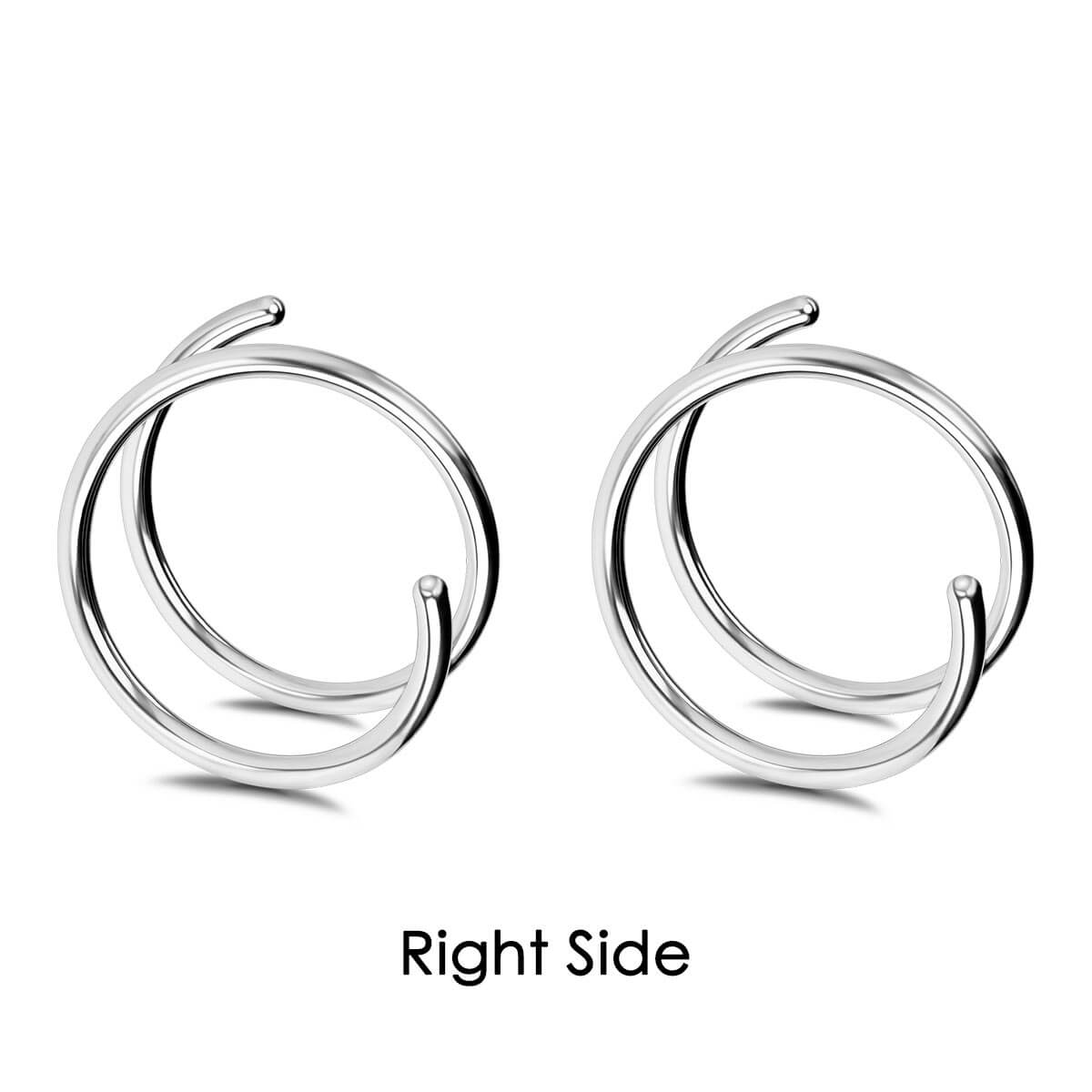 2PCS Titanium Spiral Nose Rings