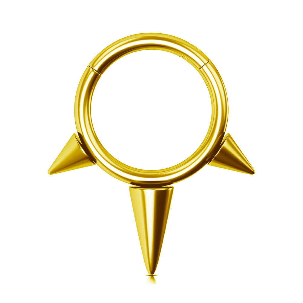 Punk Triple Spikes Septum Clicker Ring