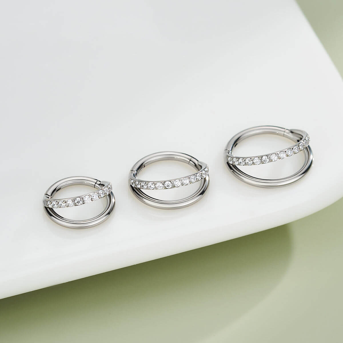 double hoop nose ring