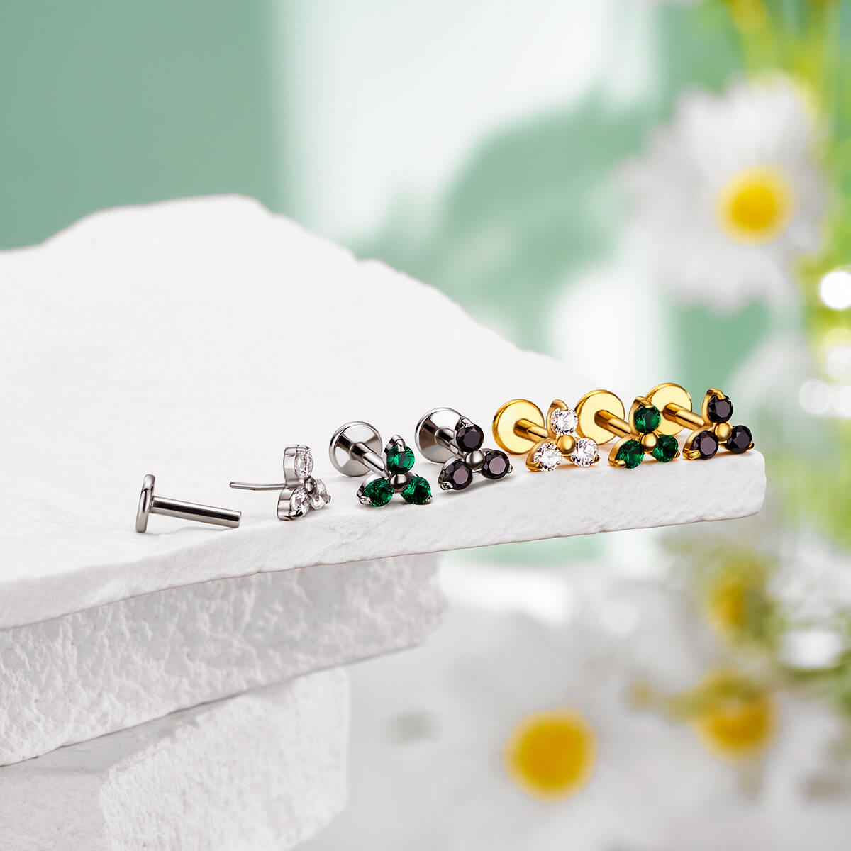 threadless cartilage stud