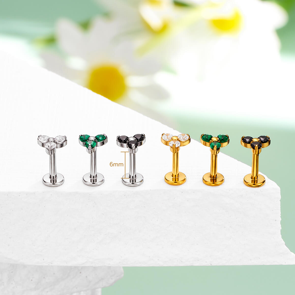 triple cartilage stud