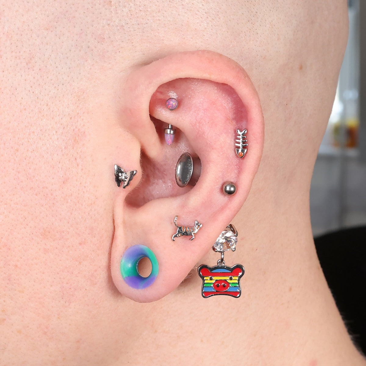 Oufer X Roly 10PCS 812mm Soft Silicone Earring Tunnels