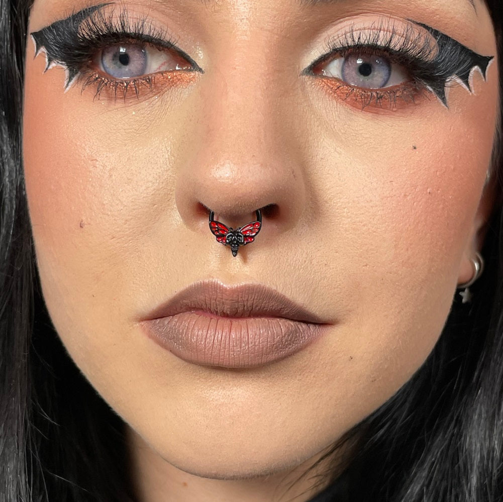 Skull Moth Segment Septum Ring