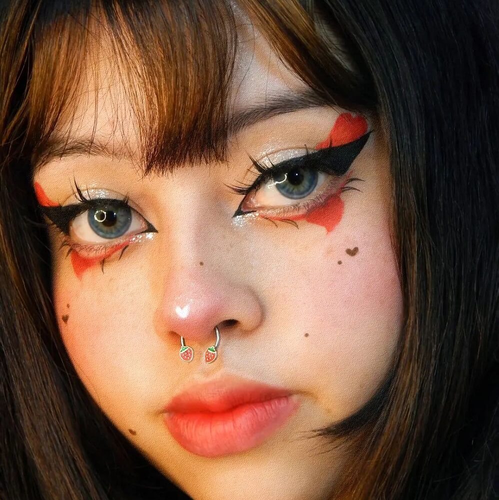 Sweet Strawberry Horseshoe Septum Ring