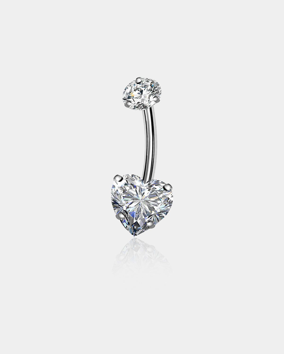 heart titanium belly rings
